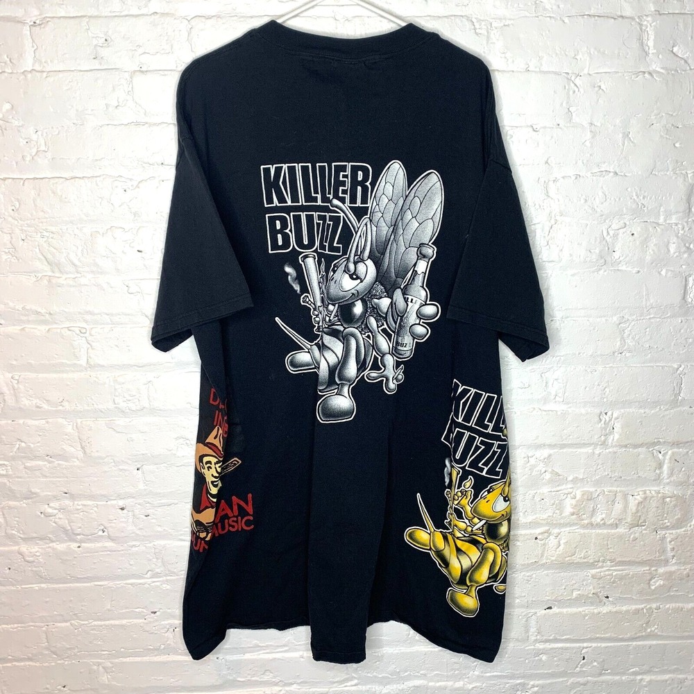 Vintage Killer Buzz Ban Country Music‎ Shirt Weed Tee Size 4XL Single Stitch